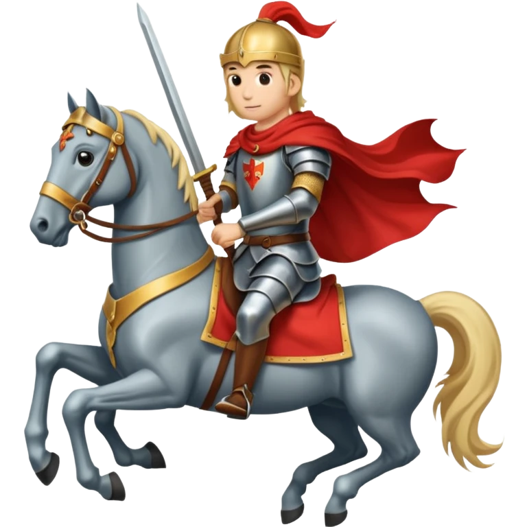 Brave horse, brave knight emoji