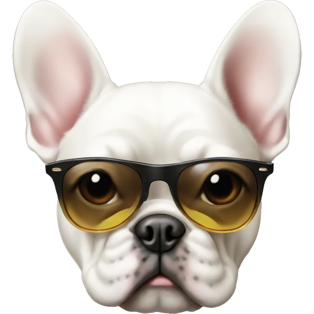Frenchie with sunglasses emoji