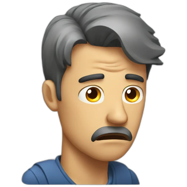 a man with headache and is frustrated  emoji