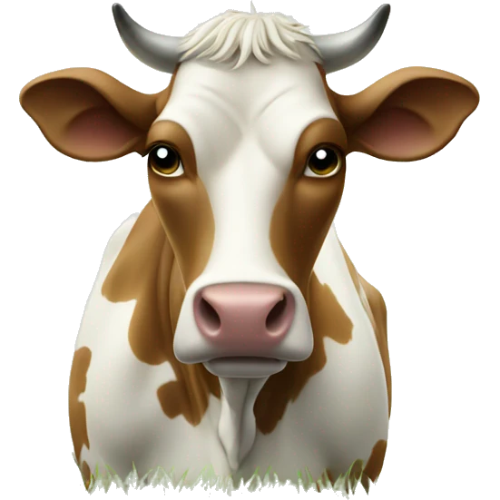 cow eating grass emoji