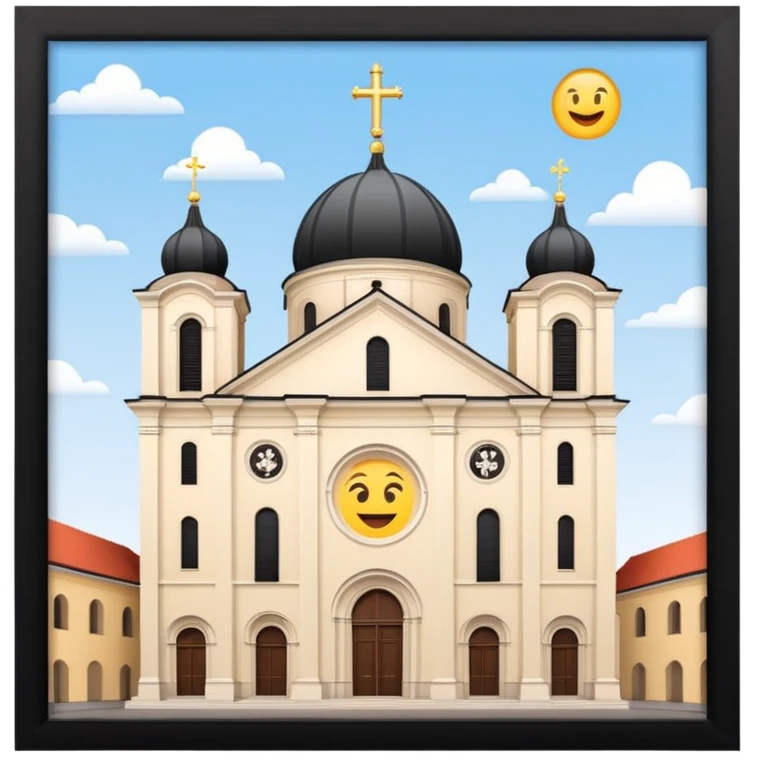 Vilnius Cathedral, Lithuania, modern, emoji style, Discord role icon, no text emoji