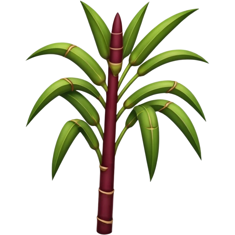 In sugarcane convert the green colour stem part into dark maroon colour emoji