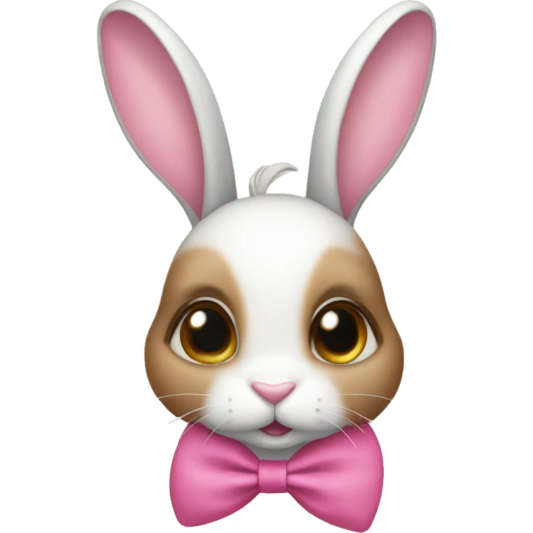 bunny with a pink bow on her head with a necklace that says Da Vinci emoji