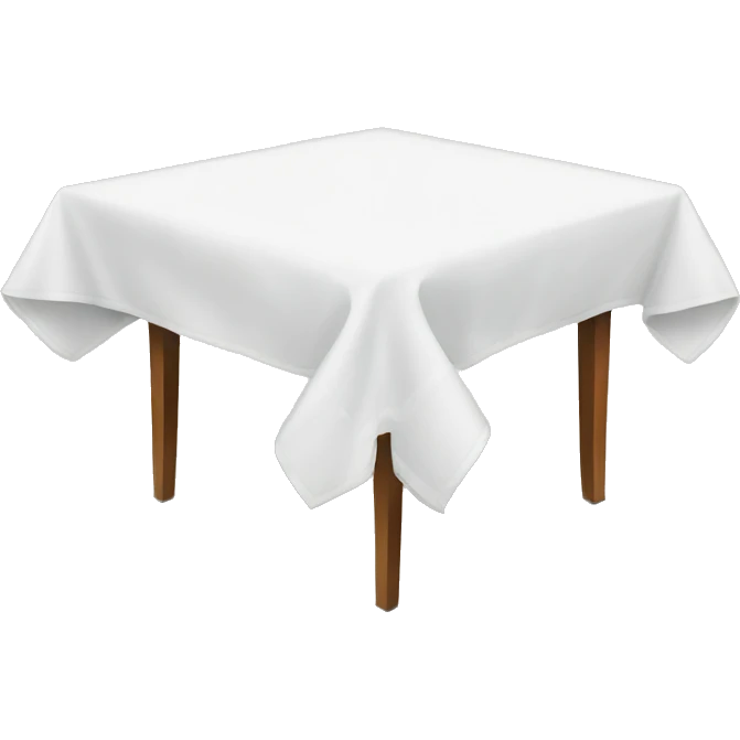 WHITE tablecloth emoji