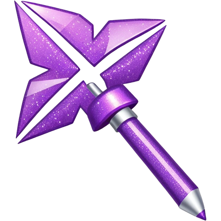 flecha para direita com glitter e roxa emoji