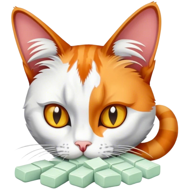 a cat sniffing coke emoji