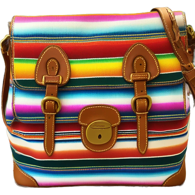 Realistic dooney and Bourke serape pattern satchel purse. emoji