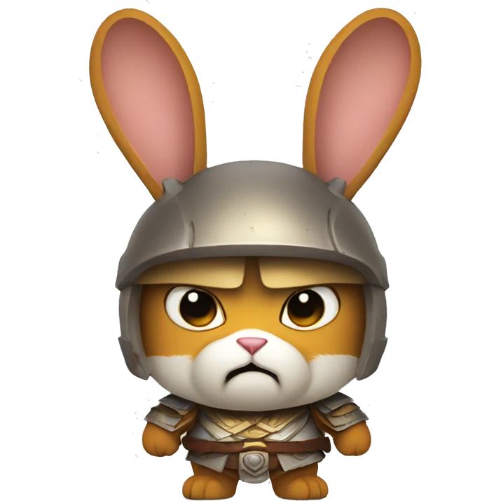 angry rabbit warrior emoji