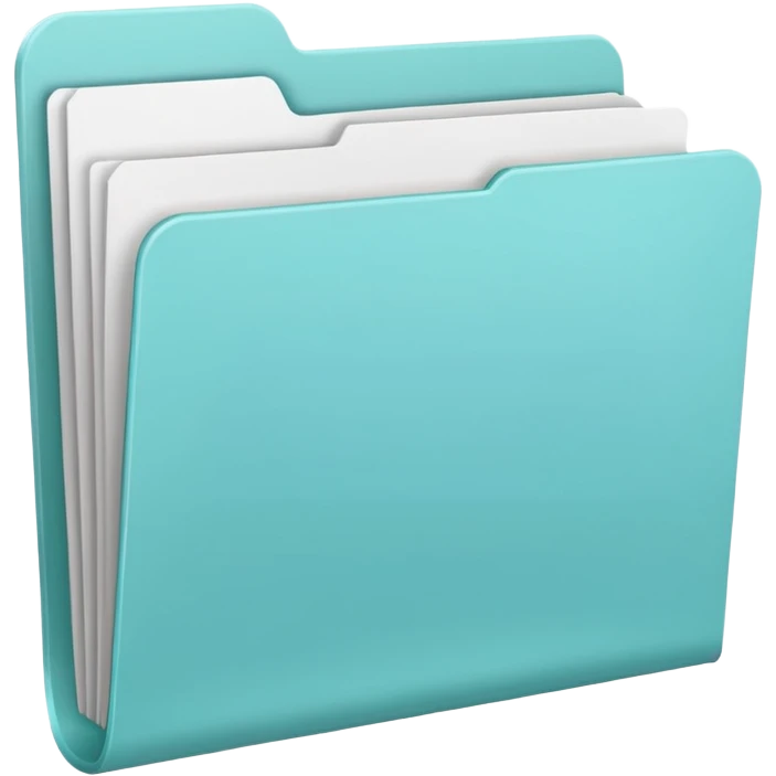 mint blue file folder emoji