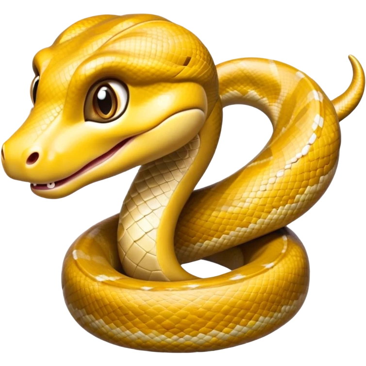 cinematic-cute-anaconda-portrait-emoji,-head-tilted-playfully-and-inquisitively,-with-a-sleek,-shimmering-body-adorned-with-detailed-scale-sriped patterns-and-round,-sparkling-eyes-full-of-wonder,-simplified-yet-irresistibly-adorable-features emoji