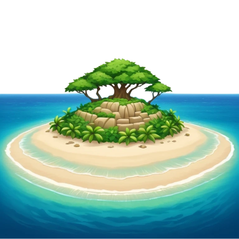 island seen from the sea far away emoji