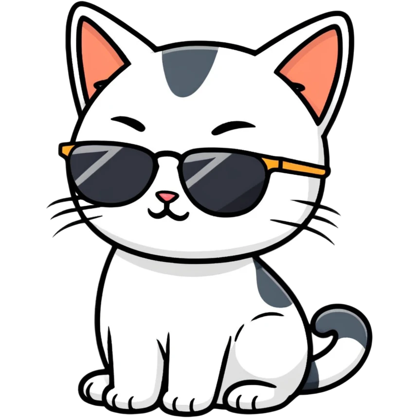 Cat with sunglasses emoji