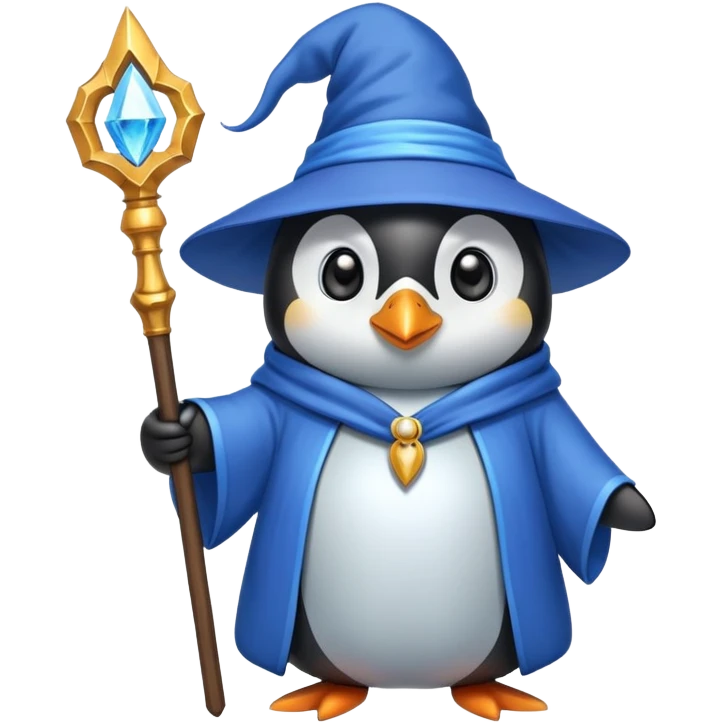 Penguin wizard emoji