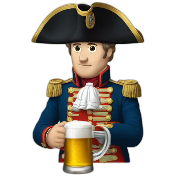 Napoleon qui boit une biere emoji