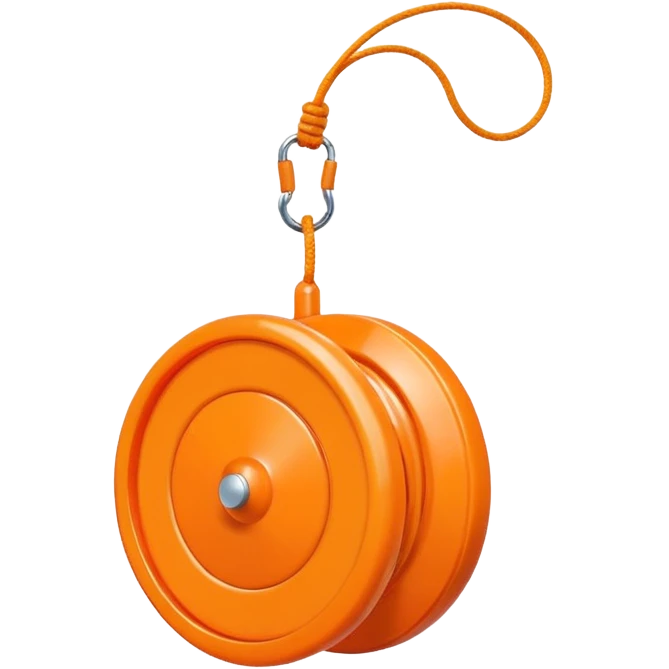 Orange yo-yo emoji