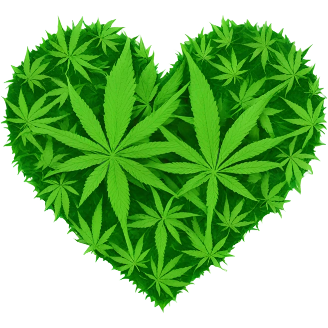 Weed heart emoji