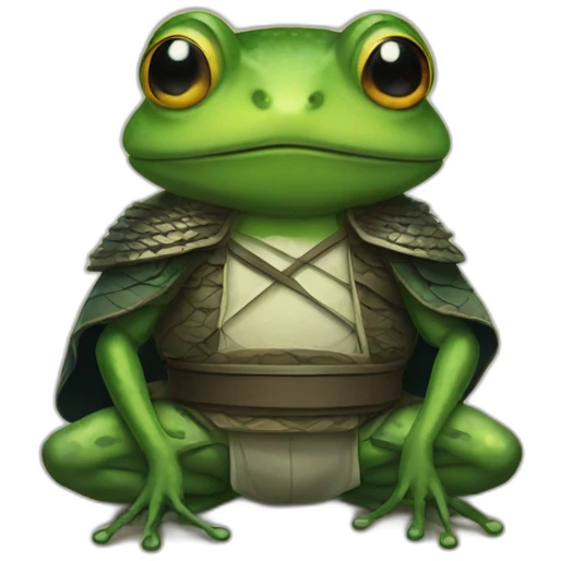 Frog Samourai emoji
