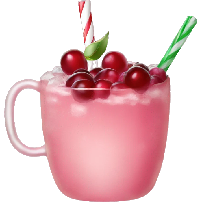 Pink Christmas cocktail mule cup cranberry emoji