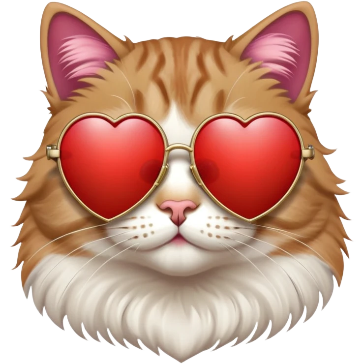 Cat wearing heart-shaped sunglasses emoji
