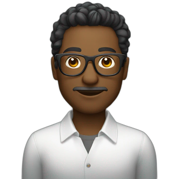 ui designer with fashionable glasses emoji