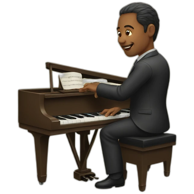 a man playing the piano emoji