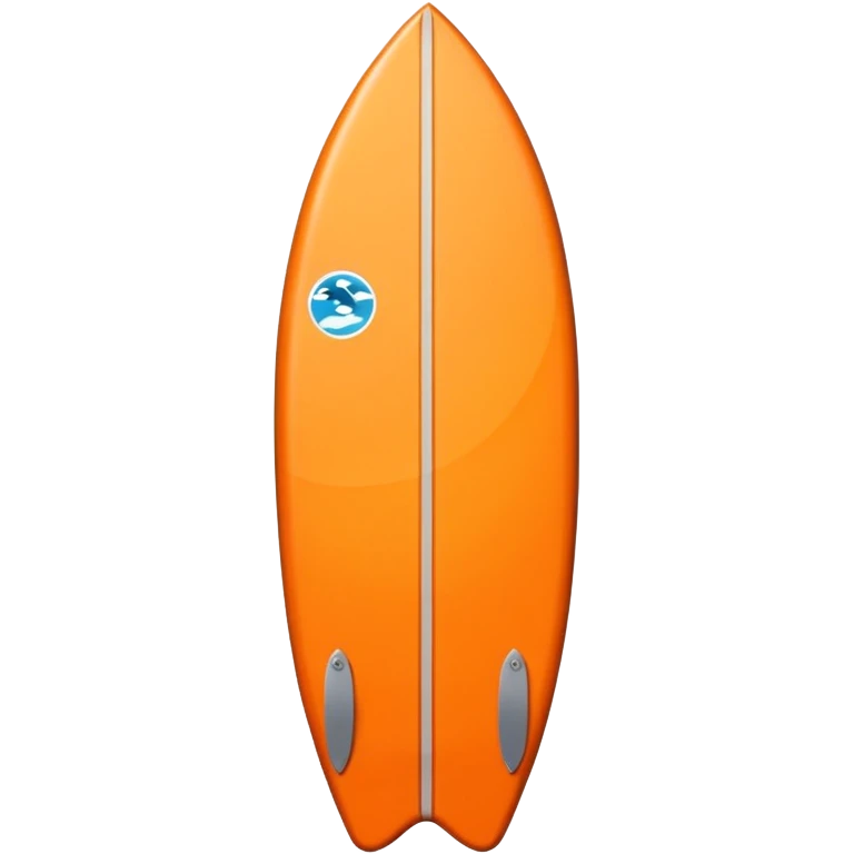 1 orange Surfboard with Sticker emoji
