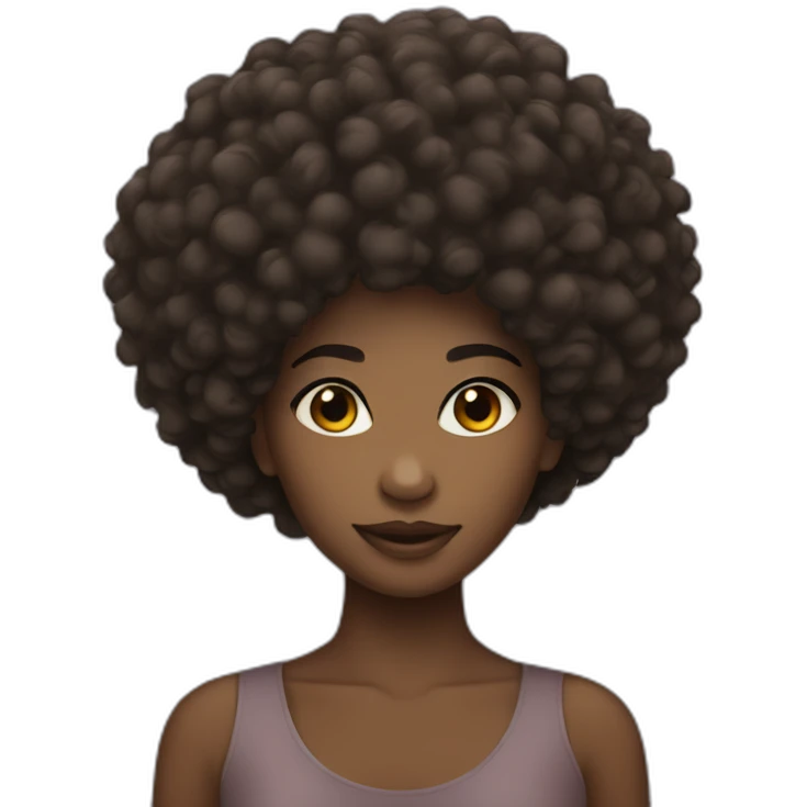 afro hair girl bindi emoji