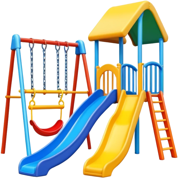 colorful playground with slide and swings emoji