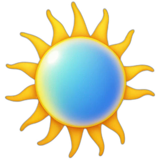 a photo of sun emoji