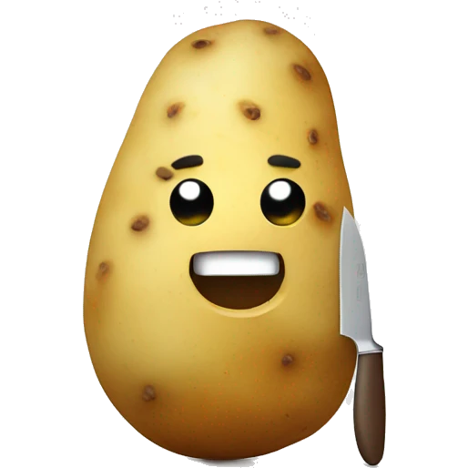 Potato with a knife emoji