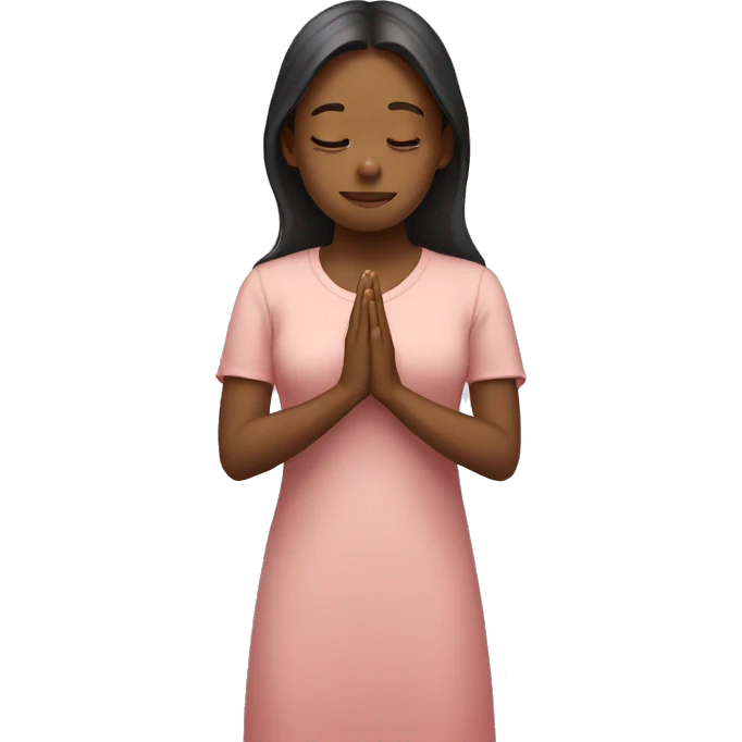 girl praying emoji