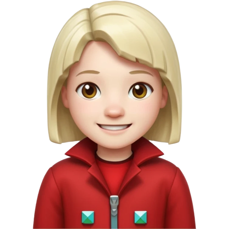 Minecraft villager wearing a red coat emoji