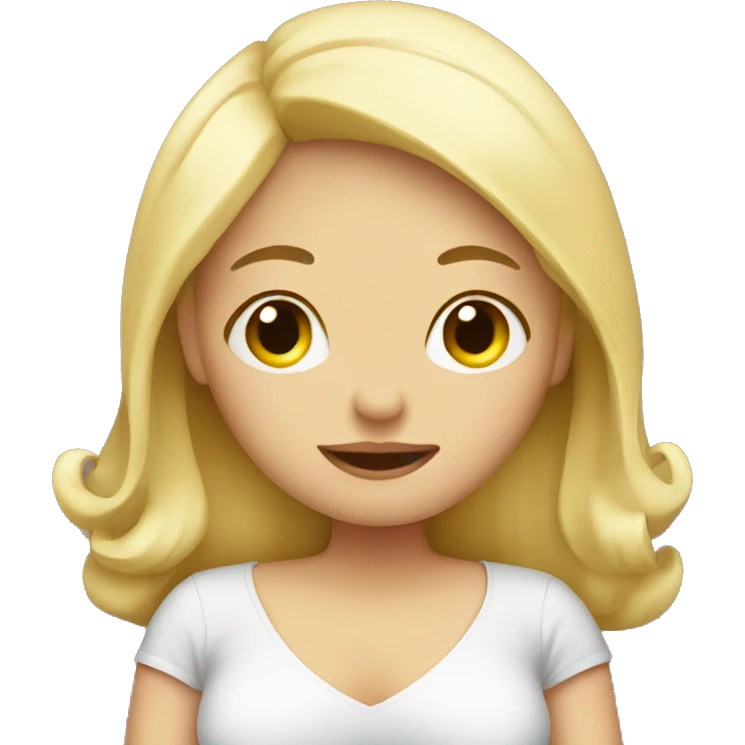 pregnant blond girl  emoji