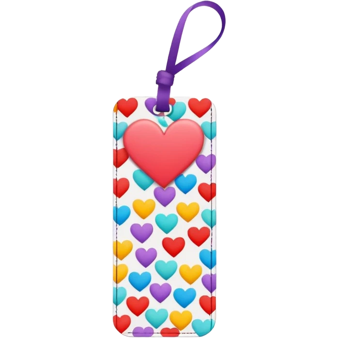 heart patterned  rectangler bookmark emoji