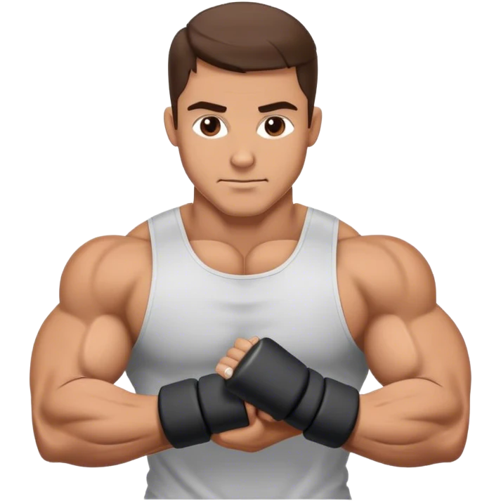 man weighted wrist curl emoji