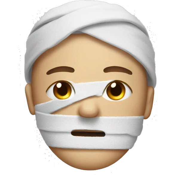 bandaged eye on face emoji