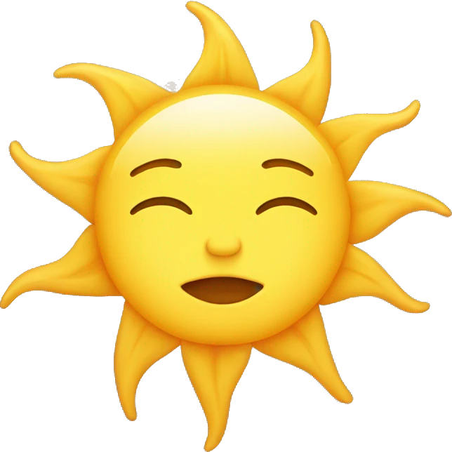 The sun will no more be your light by day emoji