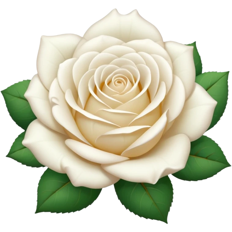white rose, no green leaves emoji