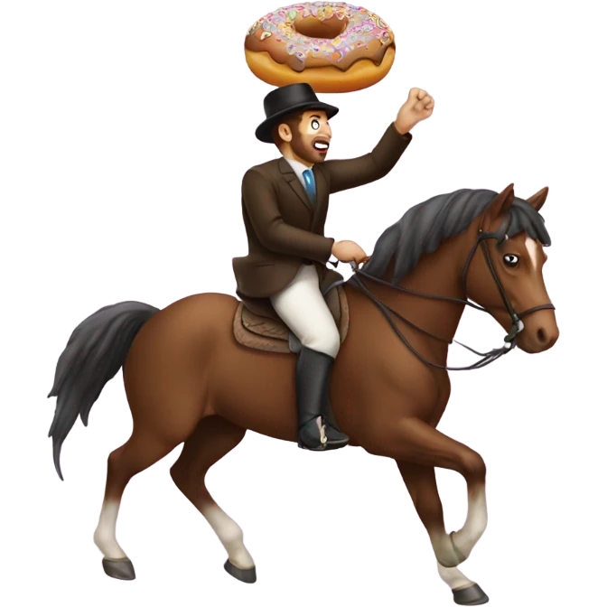 Jewish donut riding a horse emoji