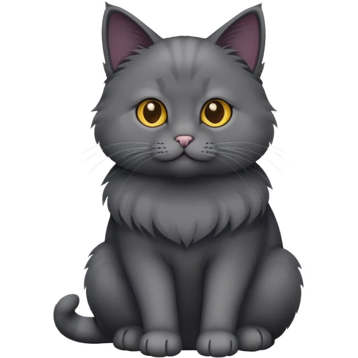dark gray cat emoji