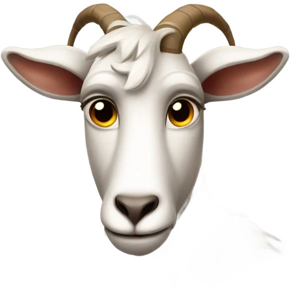 A tired dirty goat sadly walking emoji