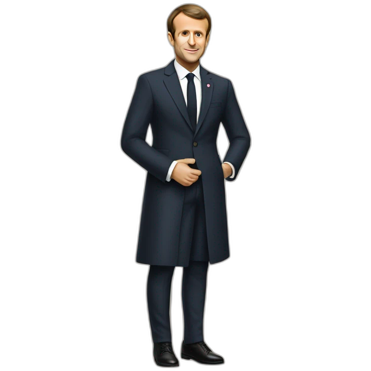Emmanuel macron en robe emoji