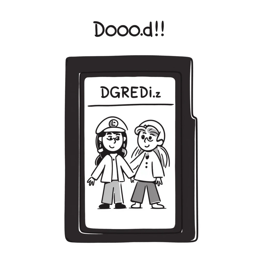 A hand-drawn Nintendo Switch game cartridge with game characters sketched on the label emoji