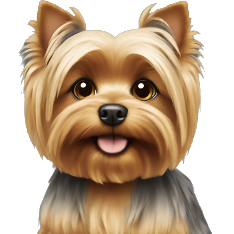 Fluffy Yorkie dog  emoji