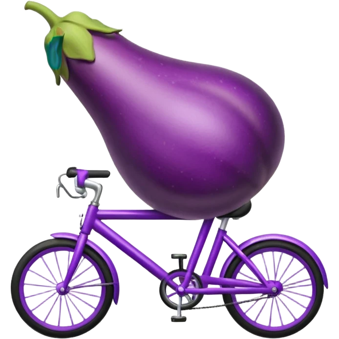 Eggplant riding bicycle  emoji