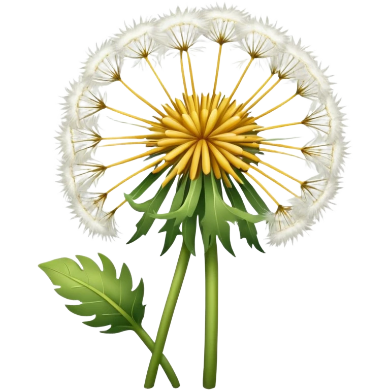 Dandelion flower emoji for bio in white colour more feathers looks realistic  emoji