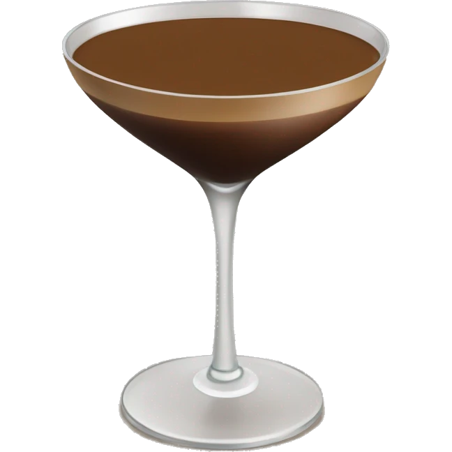 Brown espresso martini in a fancy glass emoji