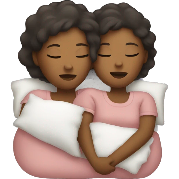 Two women sleeping emoji