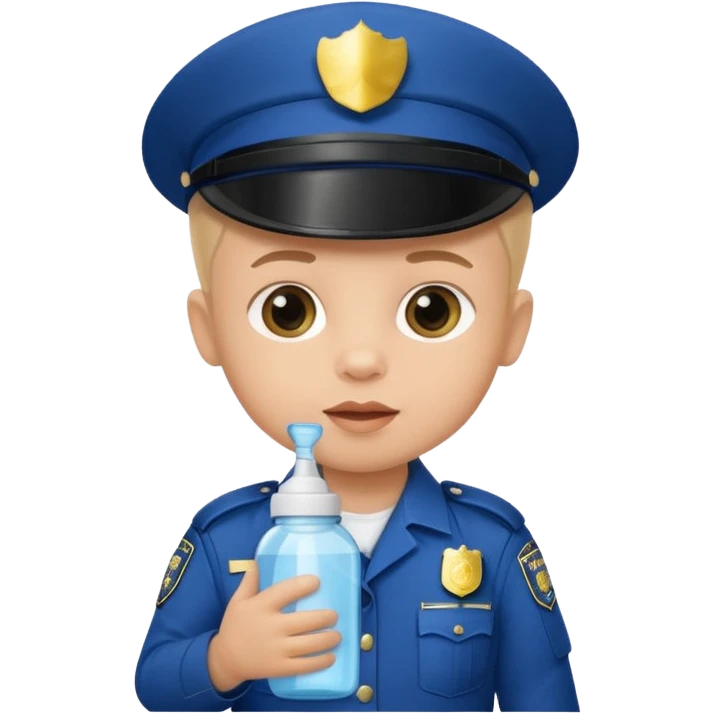 baby police with baby bottle emoji