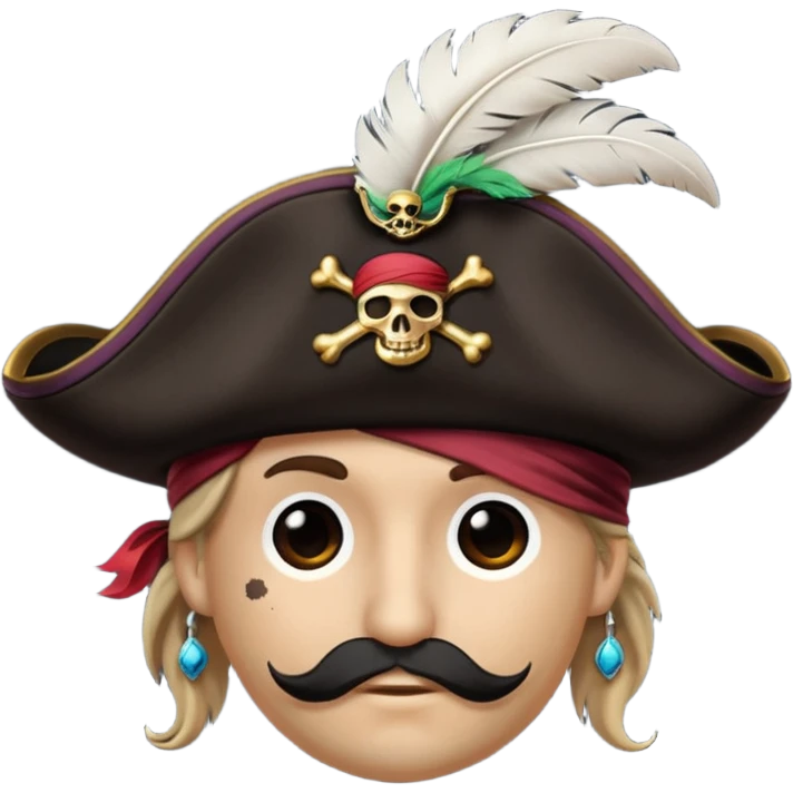 pirate hat with feather emoji